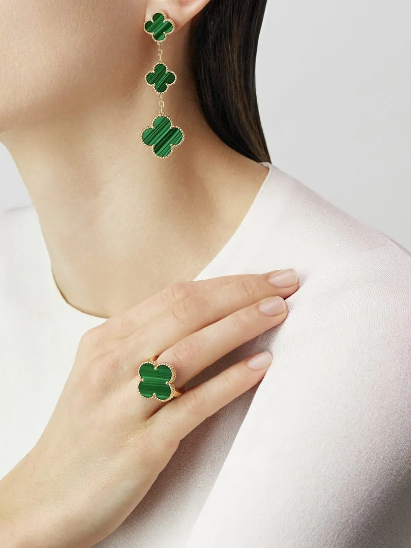 Magic Alhambra Earrings, 3 Charms
