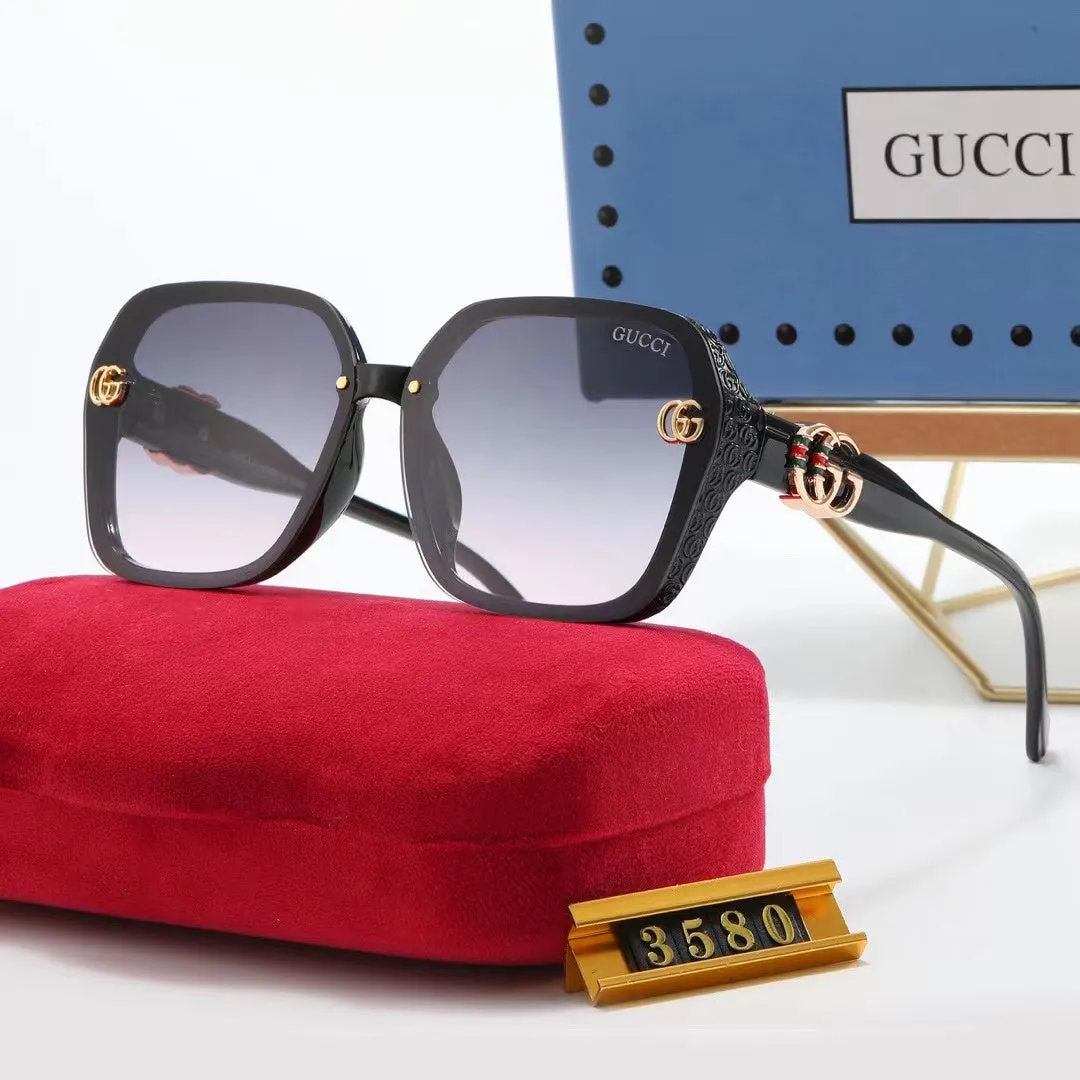 5-Color Fashion GG Round Frame Sunglasses Polarized