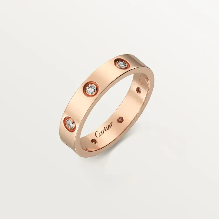 LOVE WEDDING BAND, 8 DIAMONDS