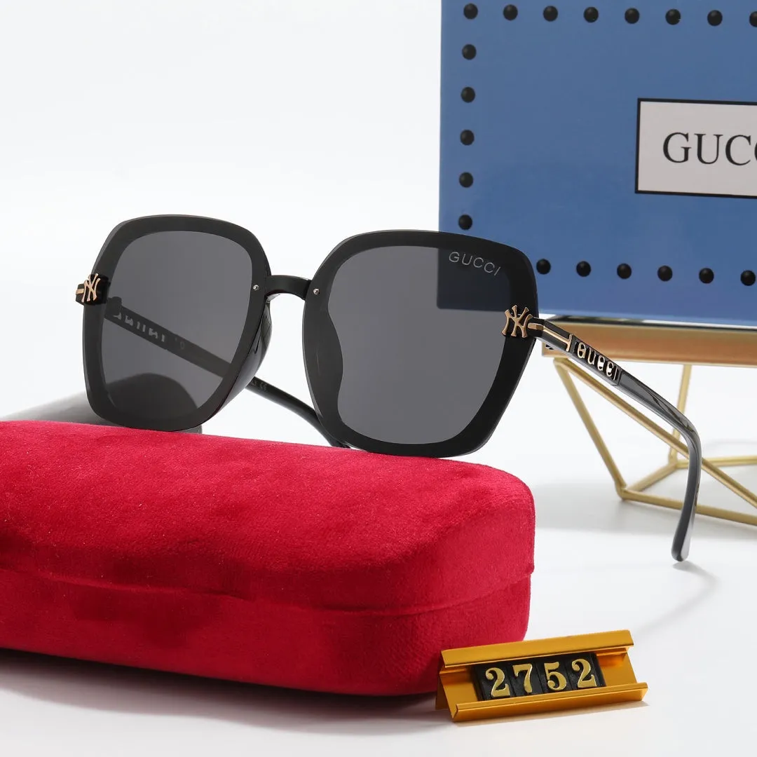 5 Colors Fashion Oval Hollow Double G Polarized Sunglasses