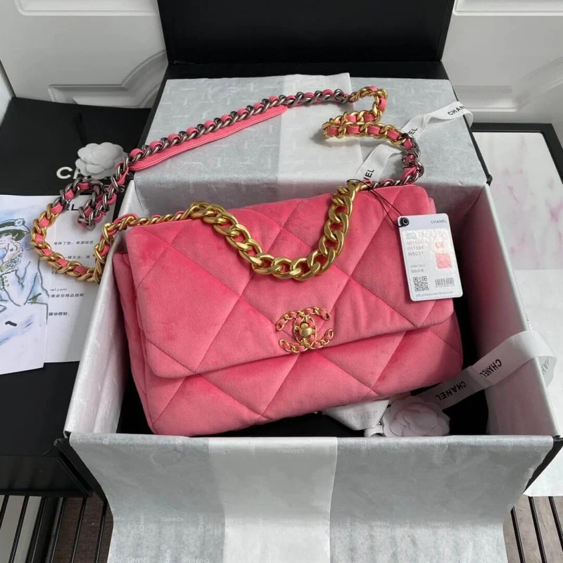 Chanel 19 Large Velvet Flap Bag As1161