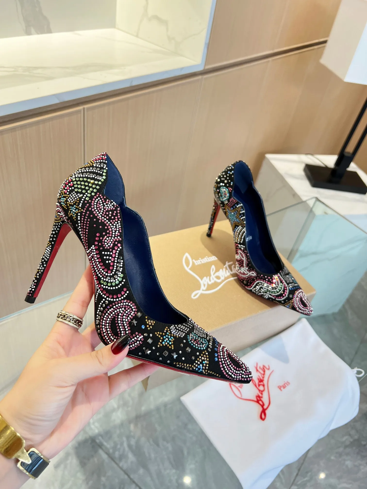 Chris Lou new arrival women shoes heels 10.5cm