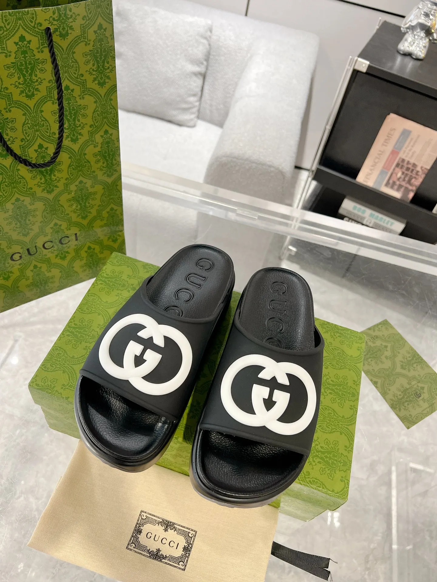 GG new arrival men and women slippers heels 5 cm