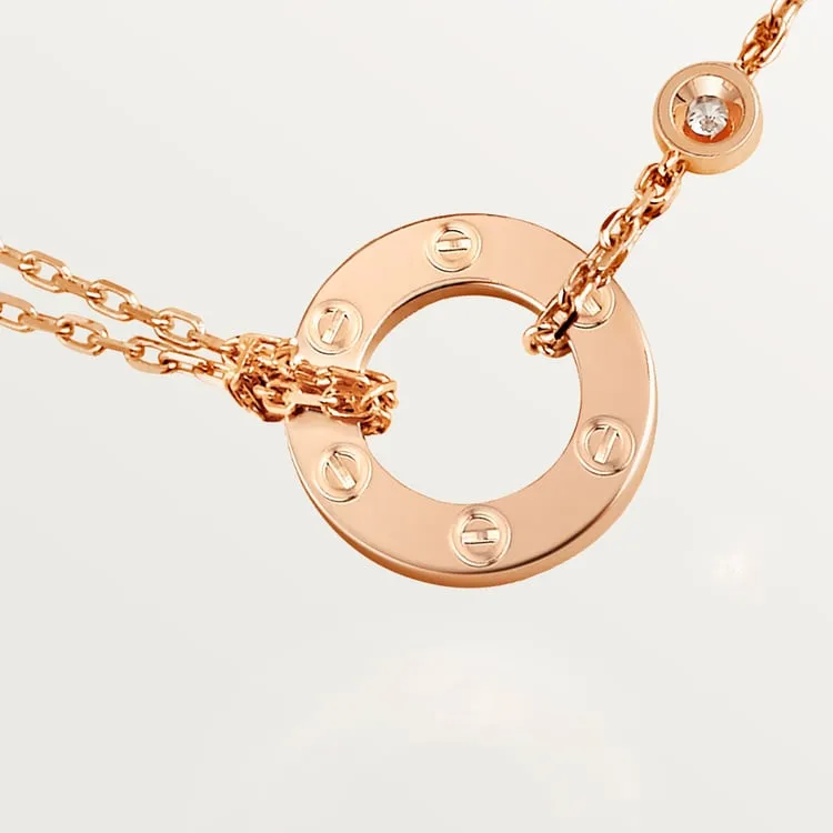 LOVE NECKLACE, 2 DIAMONDS