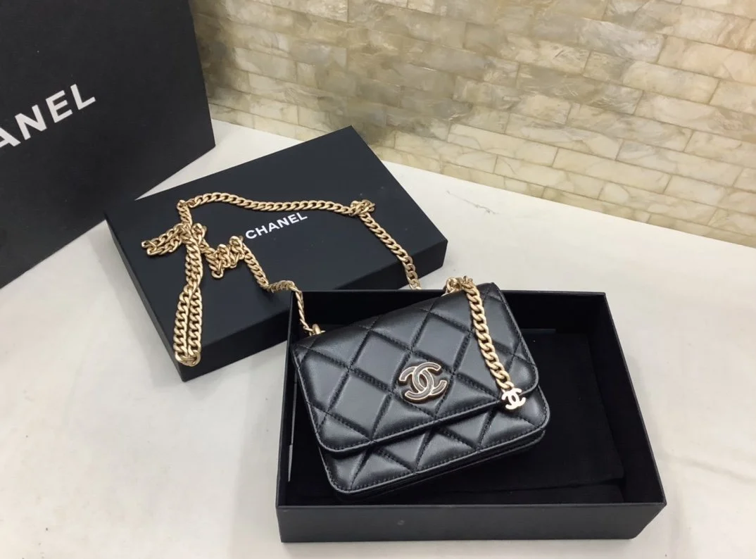 Chanel Spring And Summer 22C Black For Women, Women’s Bags 6.1in/15.5cm