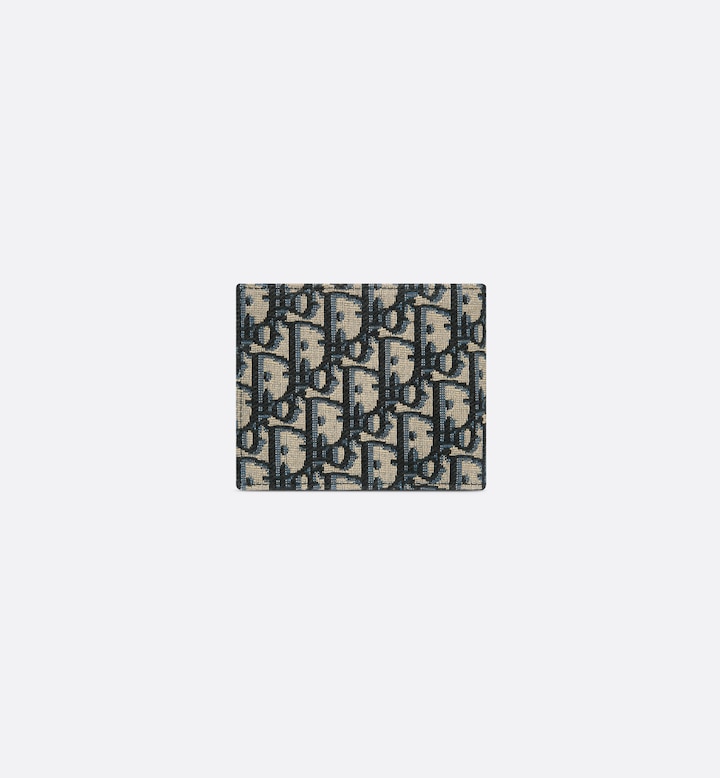Wallet Beige and Black Oblique Jacquard