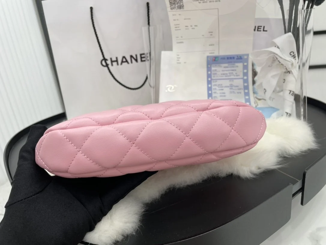 Chanel Hobo Handbag Pink For Women, Women’s Bags 9.4in/24cm