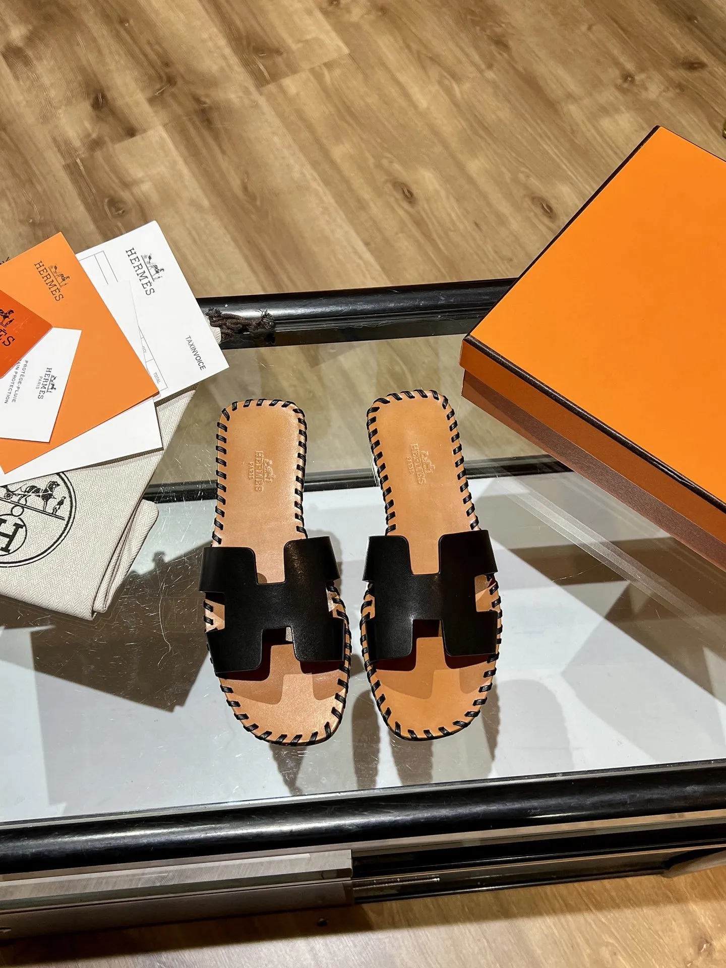 H Oran Sandal Brown/Black For Women, Women's Shoes