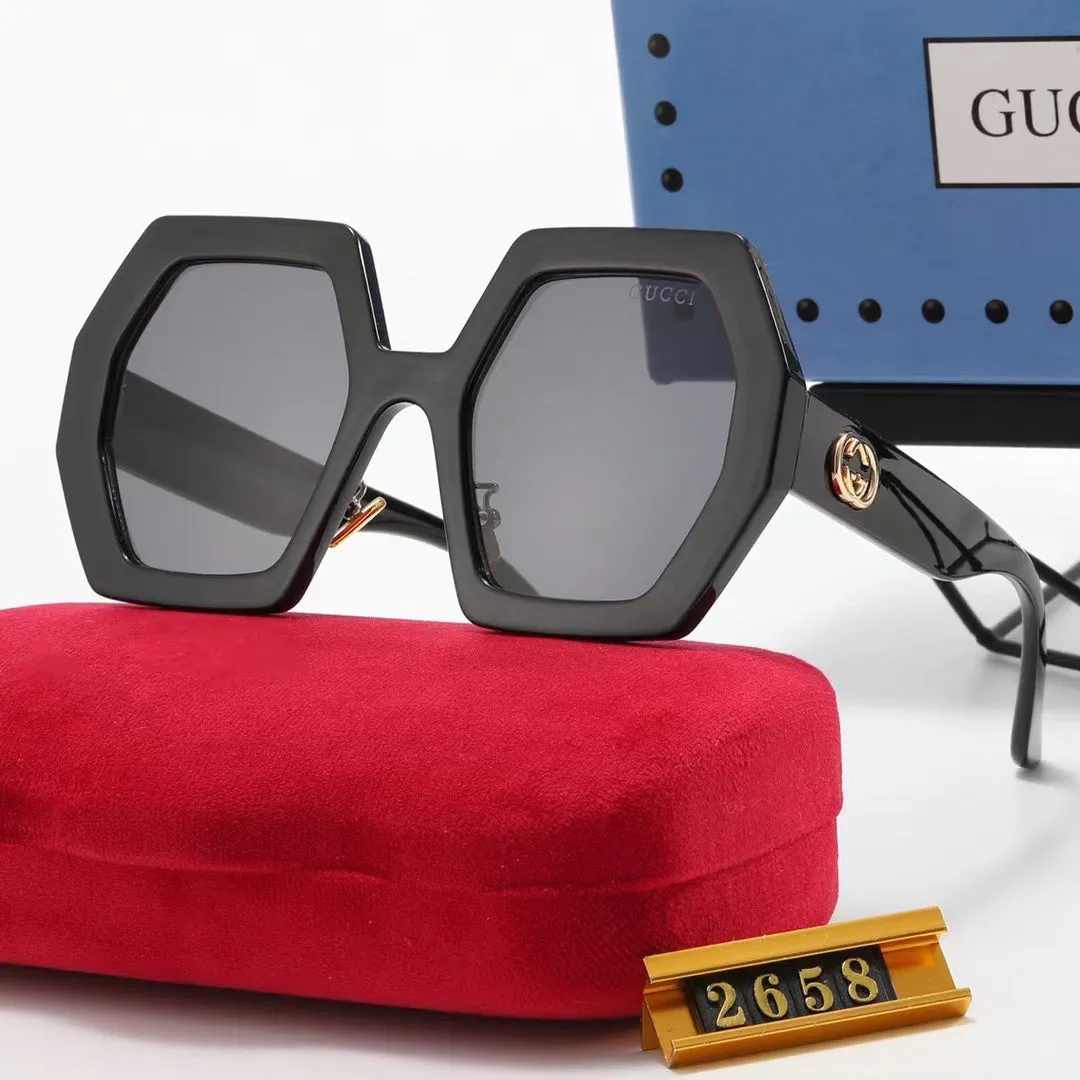 6-color fashion GG rhombus frame sunglasses polarizer