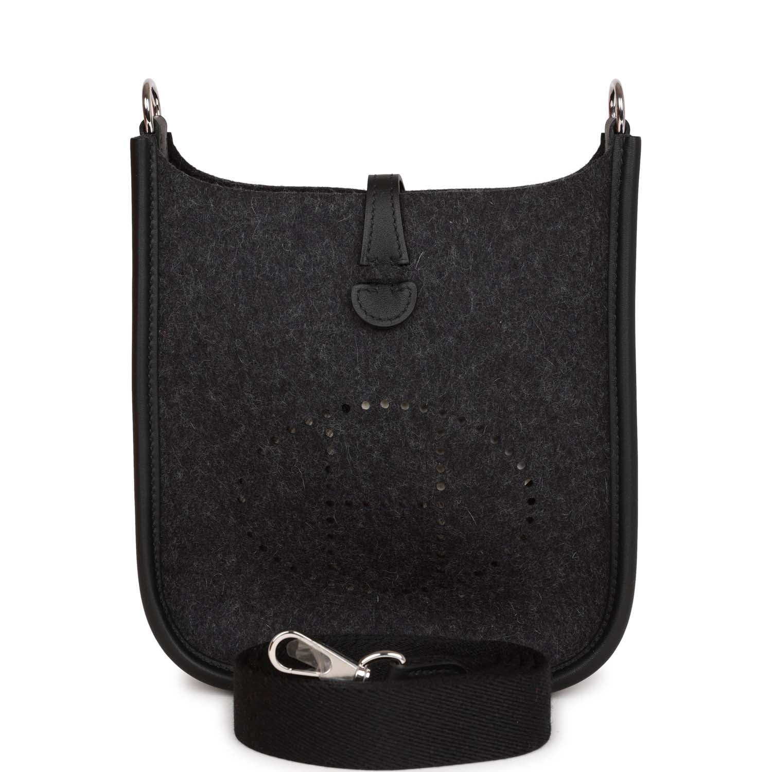 Hermes Evelyne TPM Graphite Feutre and Black Swift Palladium Hardware