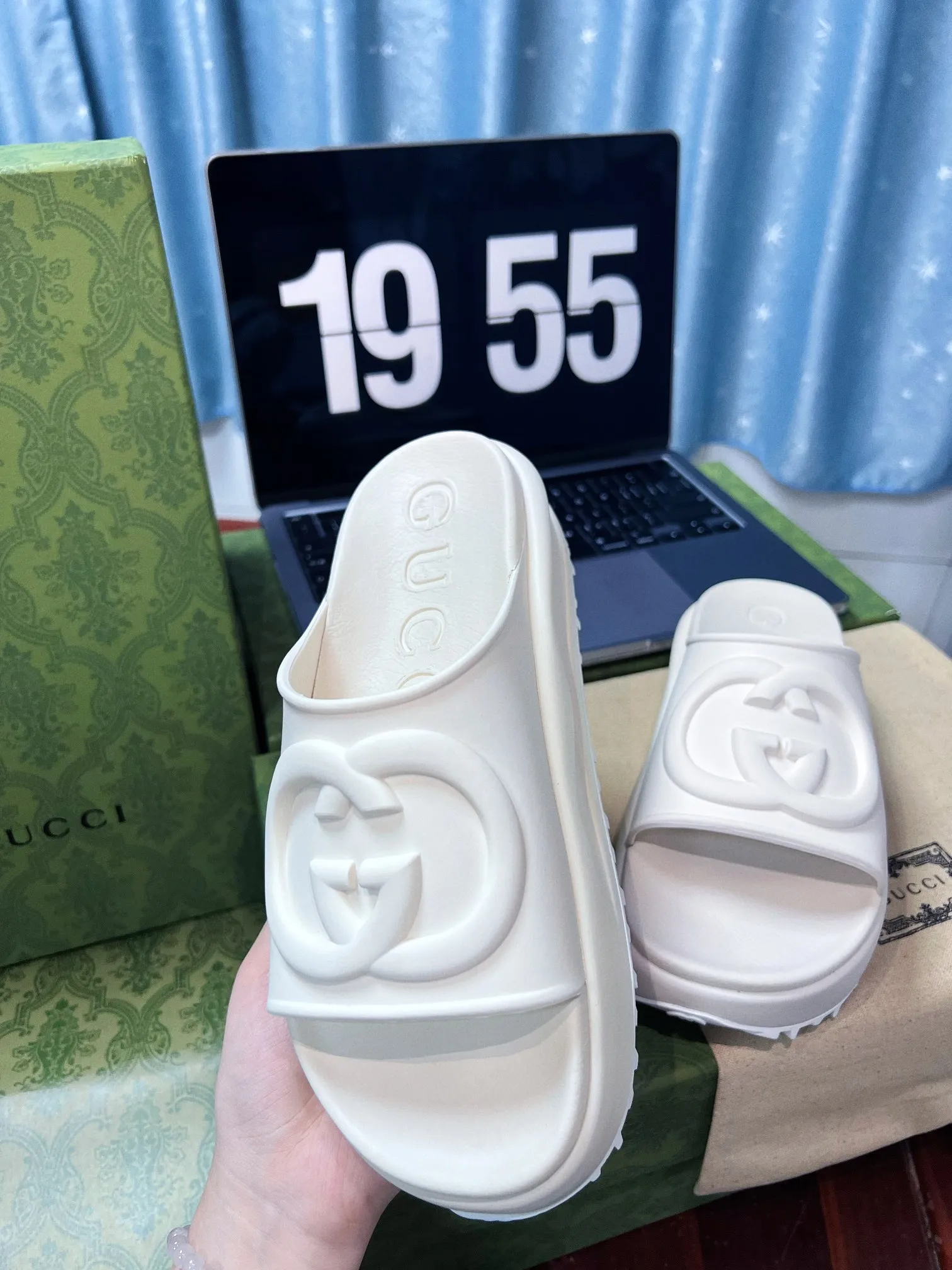 GG new arrival slippers heels 4-5 cm