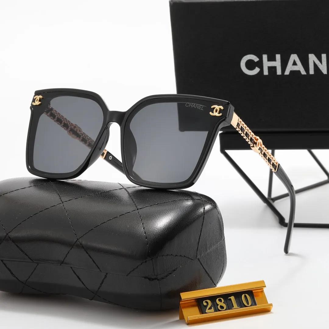 8-Color Fashion Double C Frame Mirror Temple Polarized Sunglasses