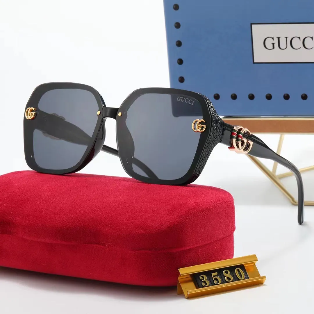 5-Color Fashion GG Round Frame Sunglasses Polarized