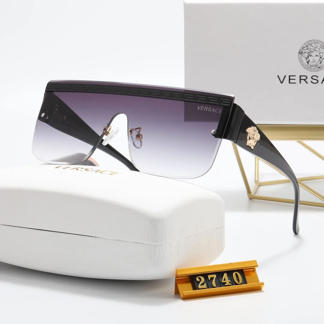 7 colors luxury printed horizontal stripe integrated polarized sunglasses