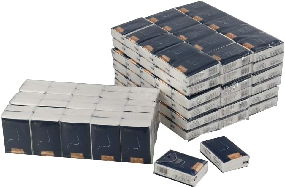 Mini Pocket Facial Tissues, 12 x 10 Packs of Pocket Travel Tissues