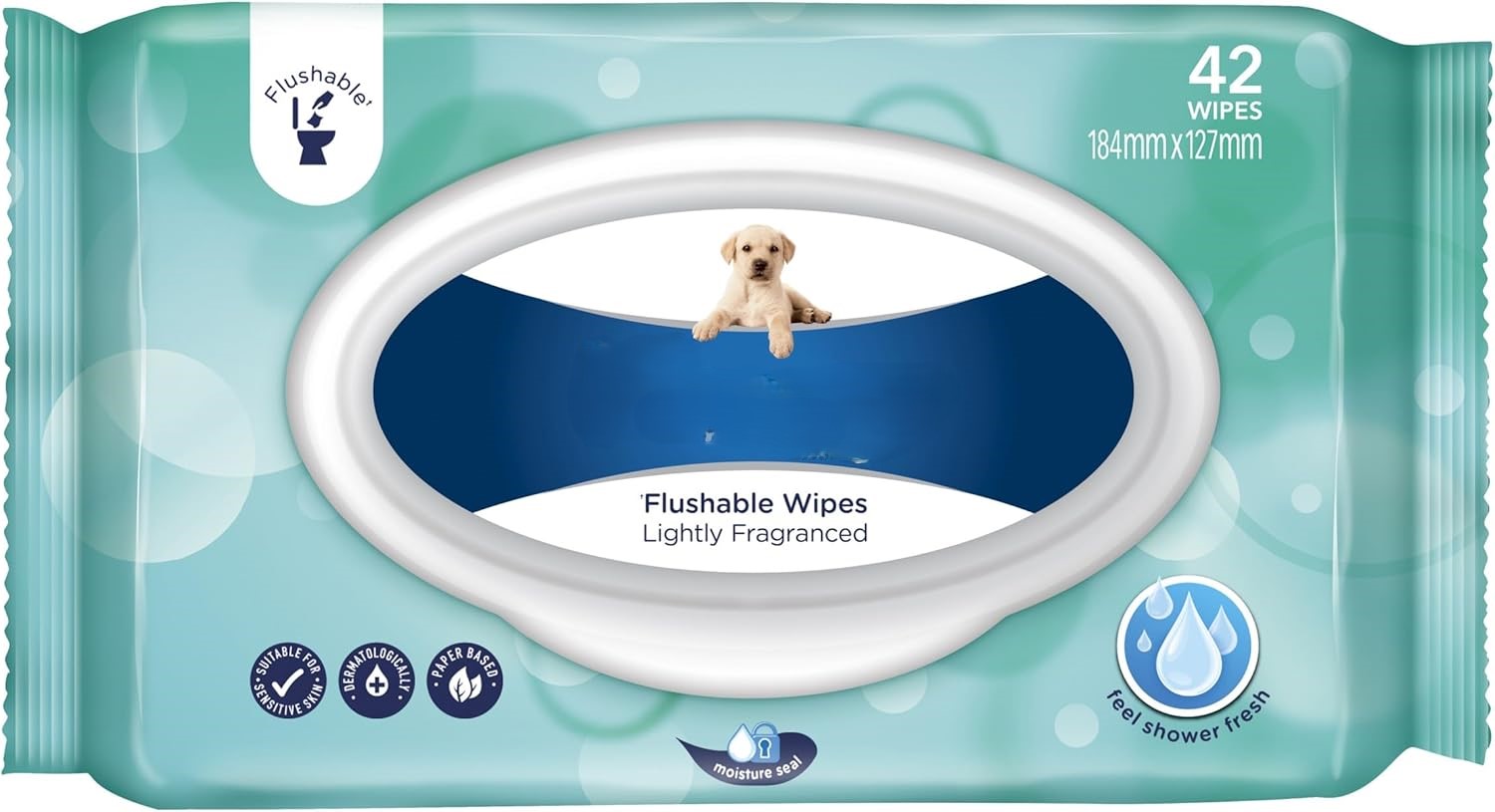 Flushable Fresh Wipes Lightly Fragranced 42 Wipes