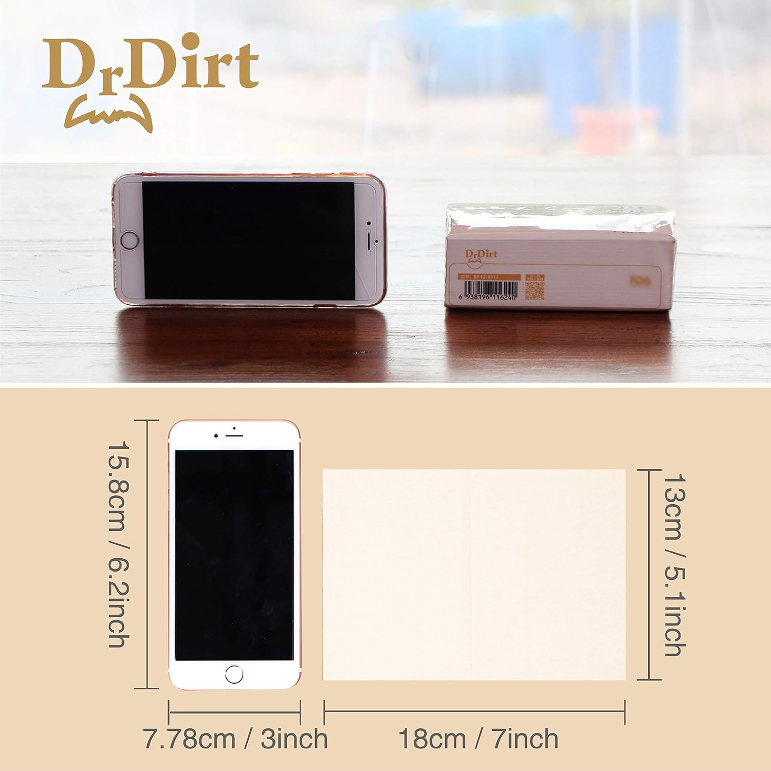 DrDirt Bamboo Facial Tissues in Bulk 36 Packs Refill Unscented Mini Travel Packs 3 Ply 110 Count 110 Sheets