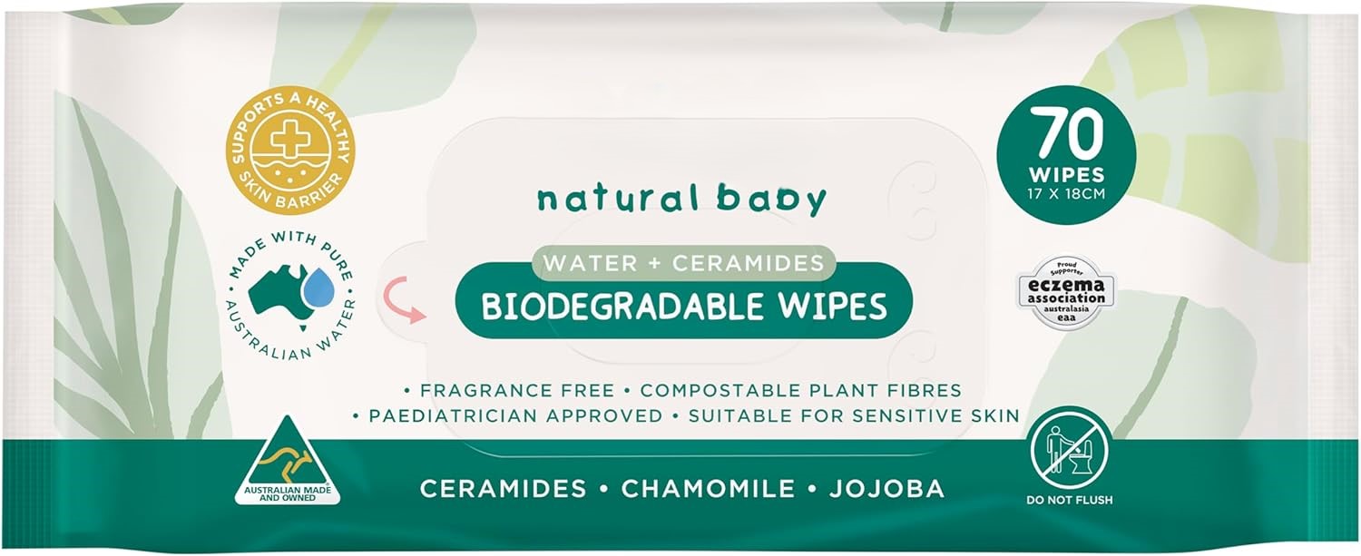 Biodegradable Water Wipes | 560 Count | 8 x 70pk
