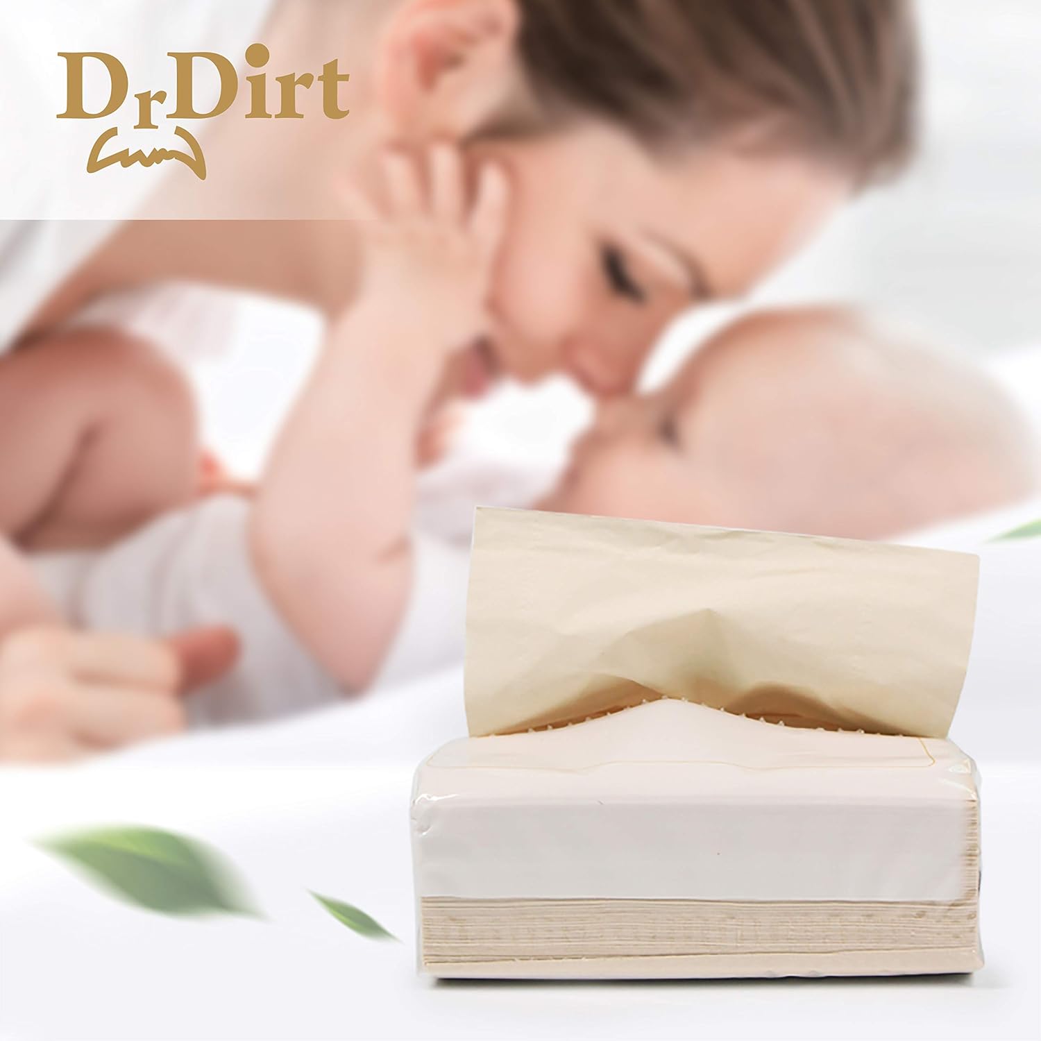 DrDirt Bamboo Facial Tissues in Bulk 36 Packs Refill Unscented Mini Travel Packs 3 Ply 110 Count 110 Sheets