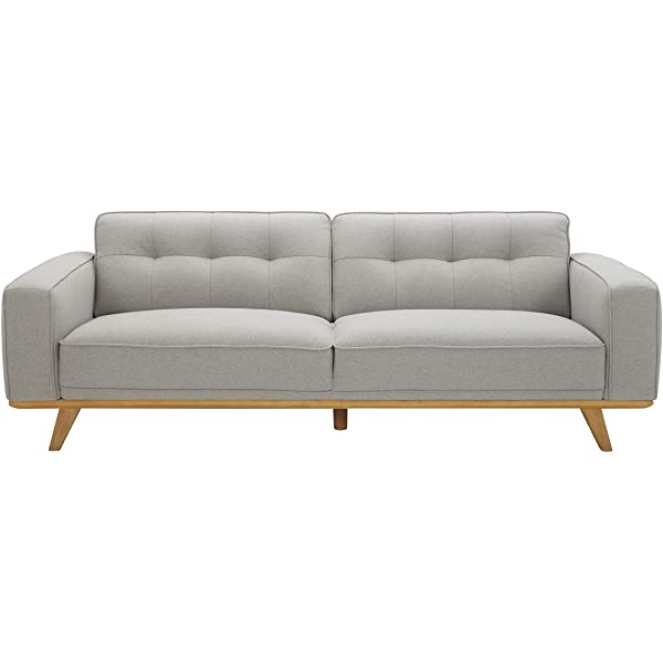 Amazon Brand – Rivet Bigelow Modern Oversized Leather Accent Chair with Wood Base, 44.1