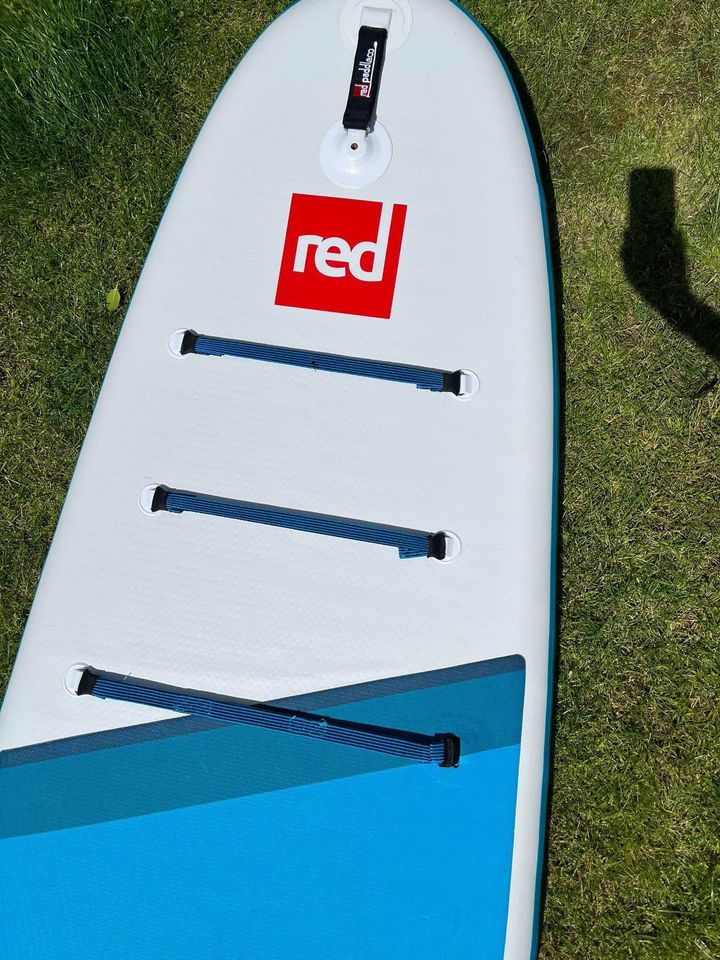 Red Paddle Co 10’6 Ride Inflatable Stand Up Paddle Board Package, Blue