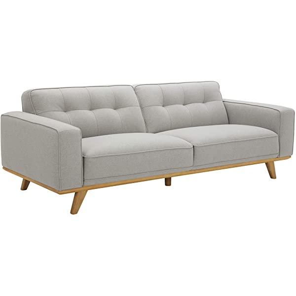 Amazon Brand – Rivet Bigelow Modern Oversized Leather Accent Chair with Wood Base, 44.1