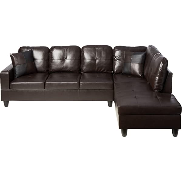 Beverly Fine Funiture Sectional Sofa Set, 92A White