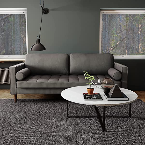 Nouhaus Module, Sleeper Sofa Bed Couch. 7ft Luxury Convertible Sofa Futon Bed with No Roll Together Latex. Ivory Woven Pull Out Bed for Bedroom Couch, Small Apartment Furniture Sofas or RV Couch Woven/Knit Ivory