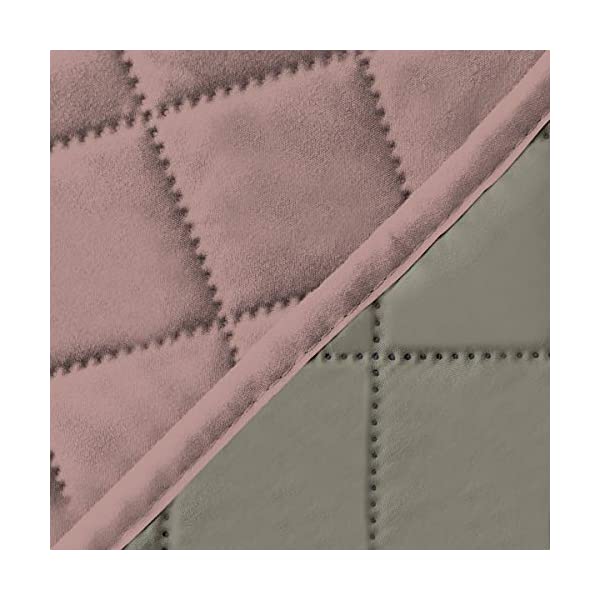 Easy-Going 4 Seater Sofa Slipcover Reversible Sofa Cover Water Resistant Couch Cover with Foam Sticks Elastic Straps Furniture Protector for Pets Kids Children Dog Cat(88'', Pink/Beige)