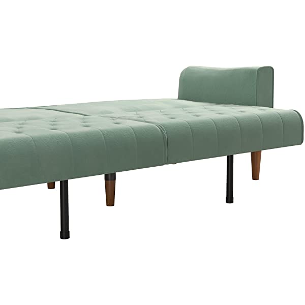 Mr. Kate Stella Vintage Convertible Sofa Bed Futon, Tan Linen