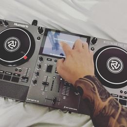Numark Mixstream Pro Go - Standalone DJ Controller with Battery, DJ Mixer, Speakers, Amazon Music