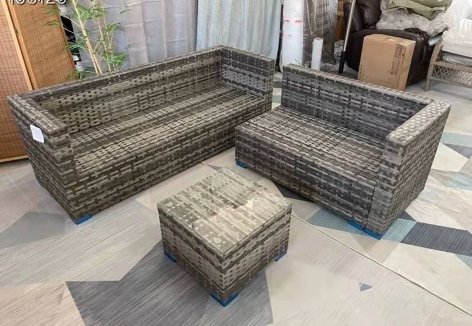 German export inventory, outdoor rattan corner sofa covers an area of 1.85X1.85 meters