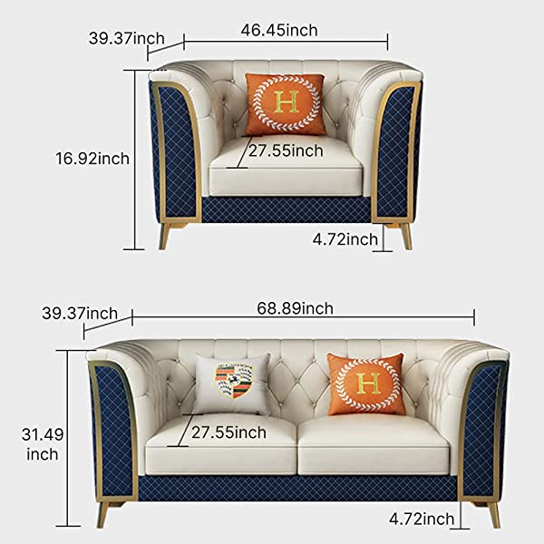 Sofa Bed Small Apartment Living Room Modern Minimalist Corner Combination Chaise Sofa with Coffee Table and TV Cabinet(Five-Piece Set)