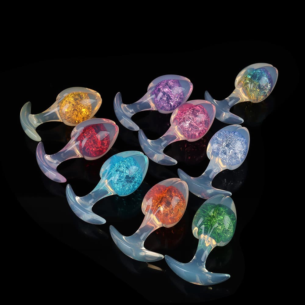 Kinklair Crystal Sprout Silicone Butt Plug _ 9 Color Options