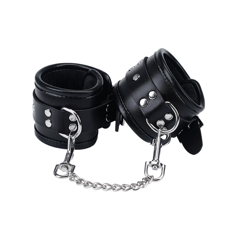 Kinklair x Bekinky Locking/Buckling Leather Bondage Restraints, Black