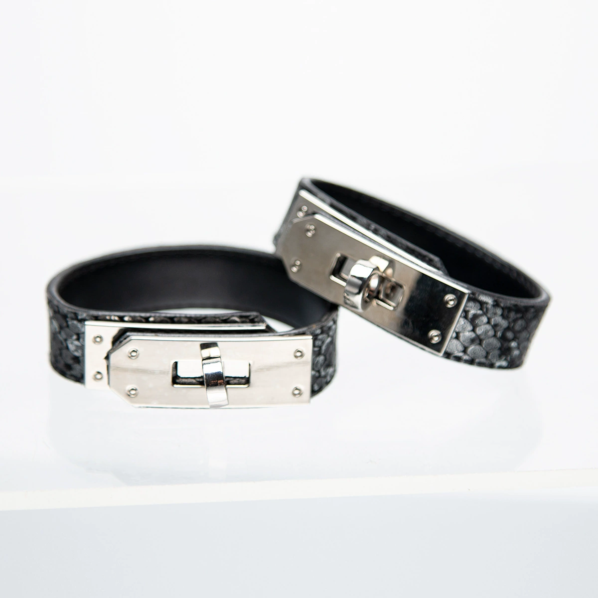 Obsidian Luxe Restraint Cuffs _ Exotic Bondage Elegance