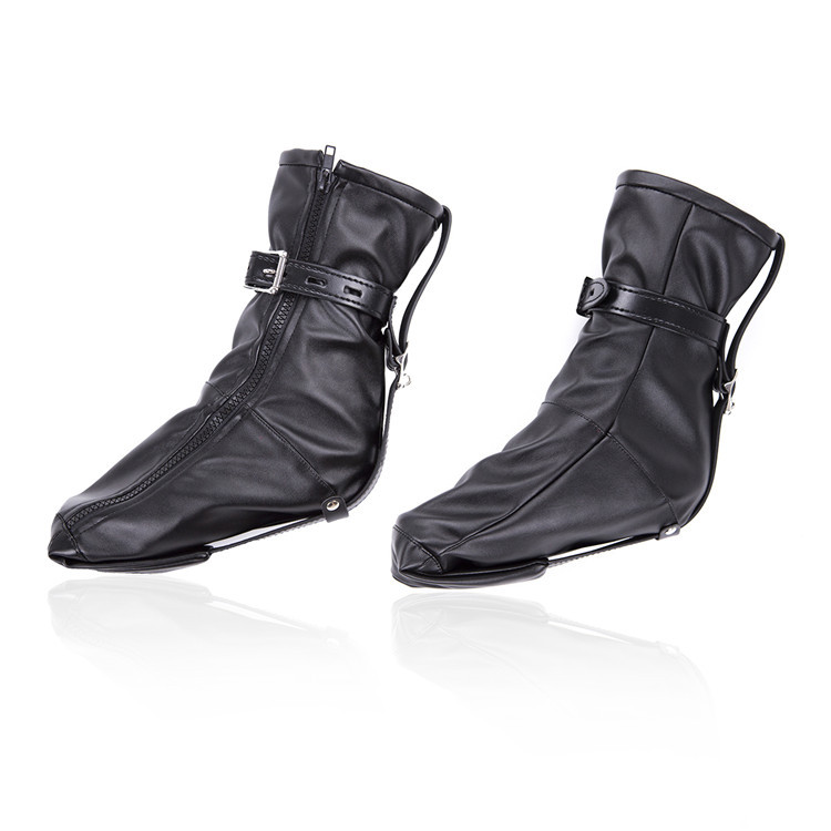 Puppy Training Leather Boot Restraints with Lockable Zipper Closure