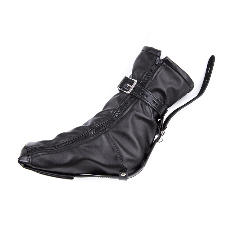 Puppy Training Leather Boot Restraints with Lockable Zipper Closure