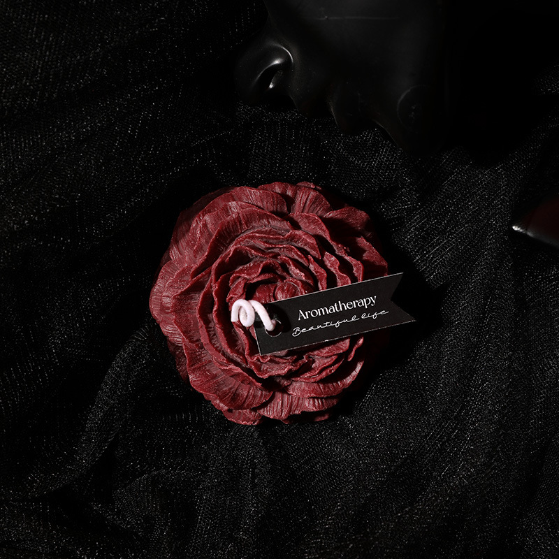 Kinklair Deep Red Peony Drip Candle – 45°C Ylang Ylang Scented Soy Wax for Wax Play