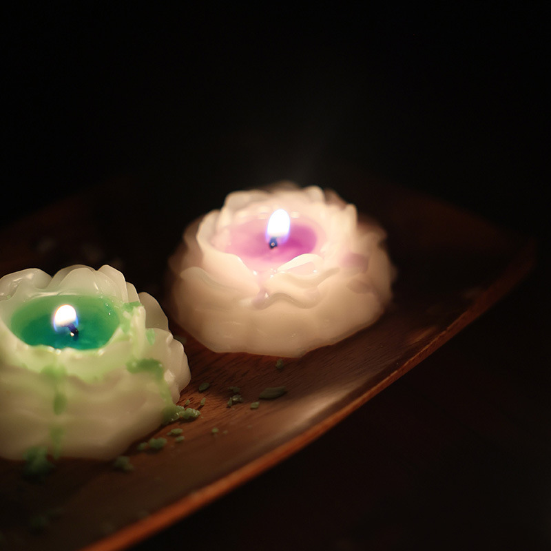 Kinklair Glow-in-the-Dark Peony Drip Candle – Ylang Ylang Scented | Low-Temp Soy Wax BDSM Candle