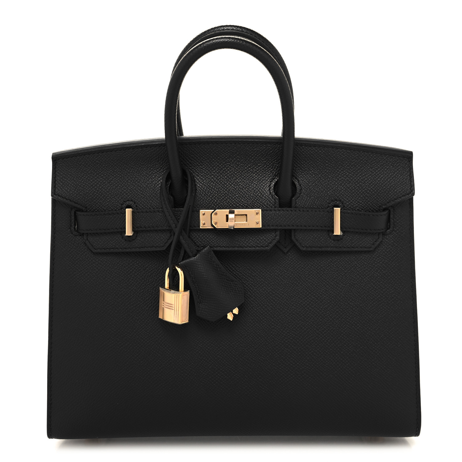 Epsom Birkin Sellier 25 Black(Golden Lock)