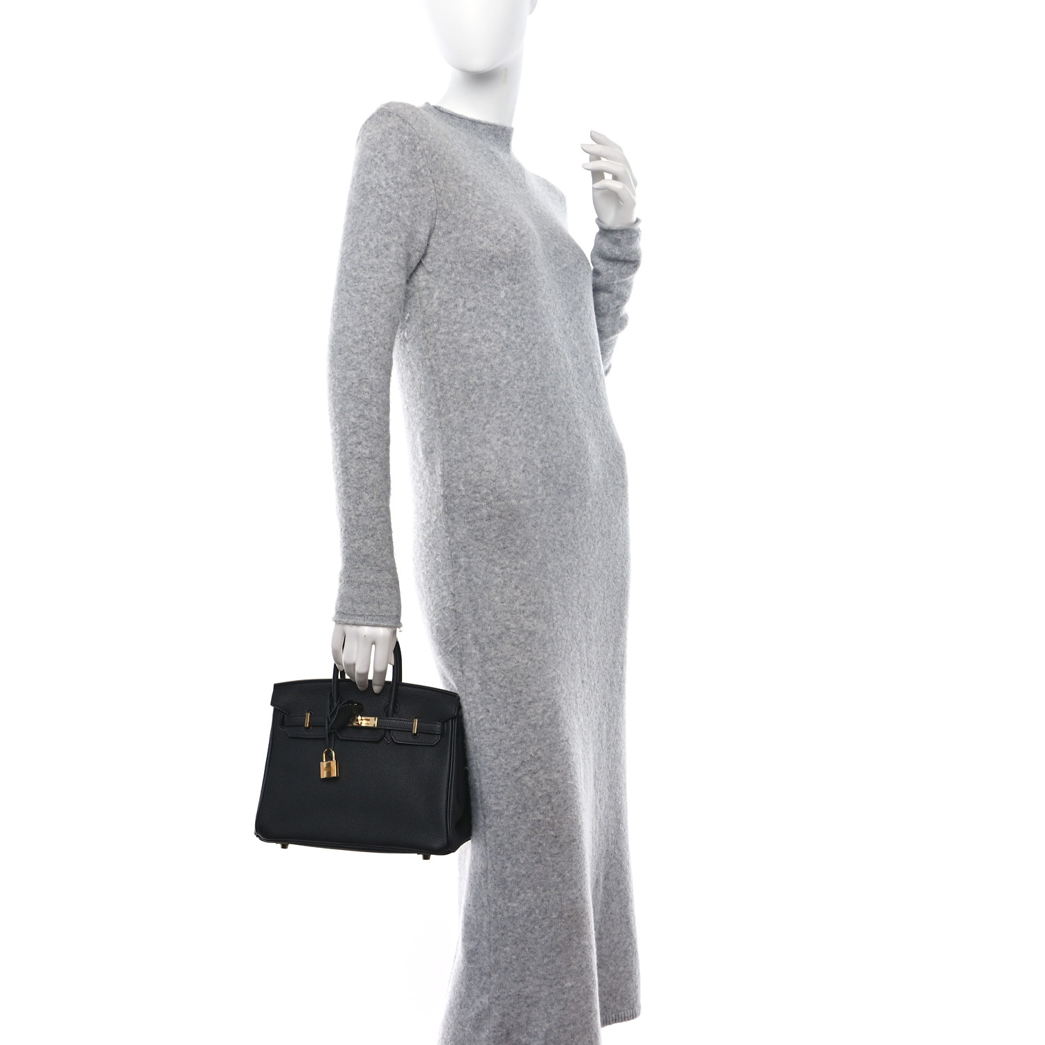 Epsom Birkin Sellier 25 Black(Golden Lock)