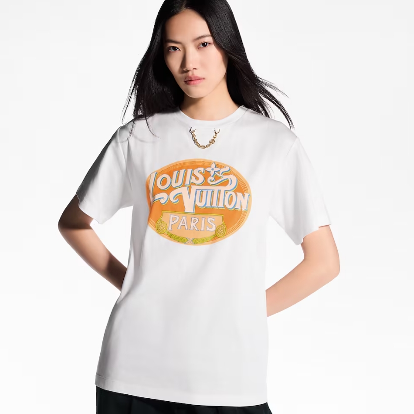 LV-1AHISY Paris Travel Stamp T-Shirt