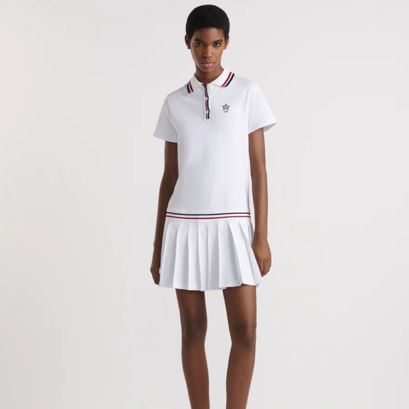 Dior Vibe Short Pleated Polo Dress