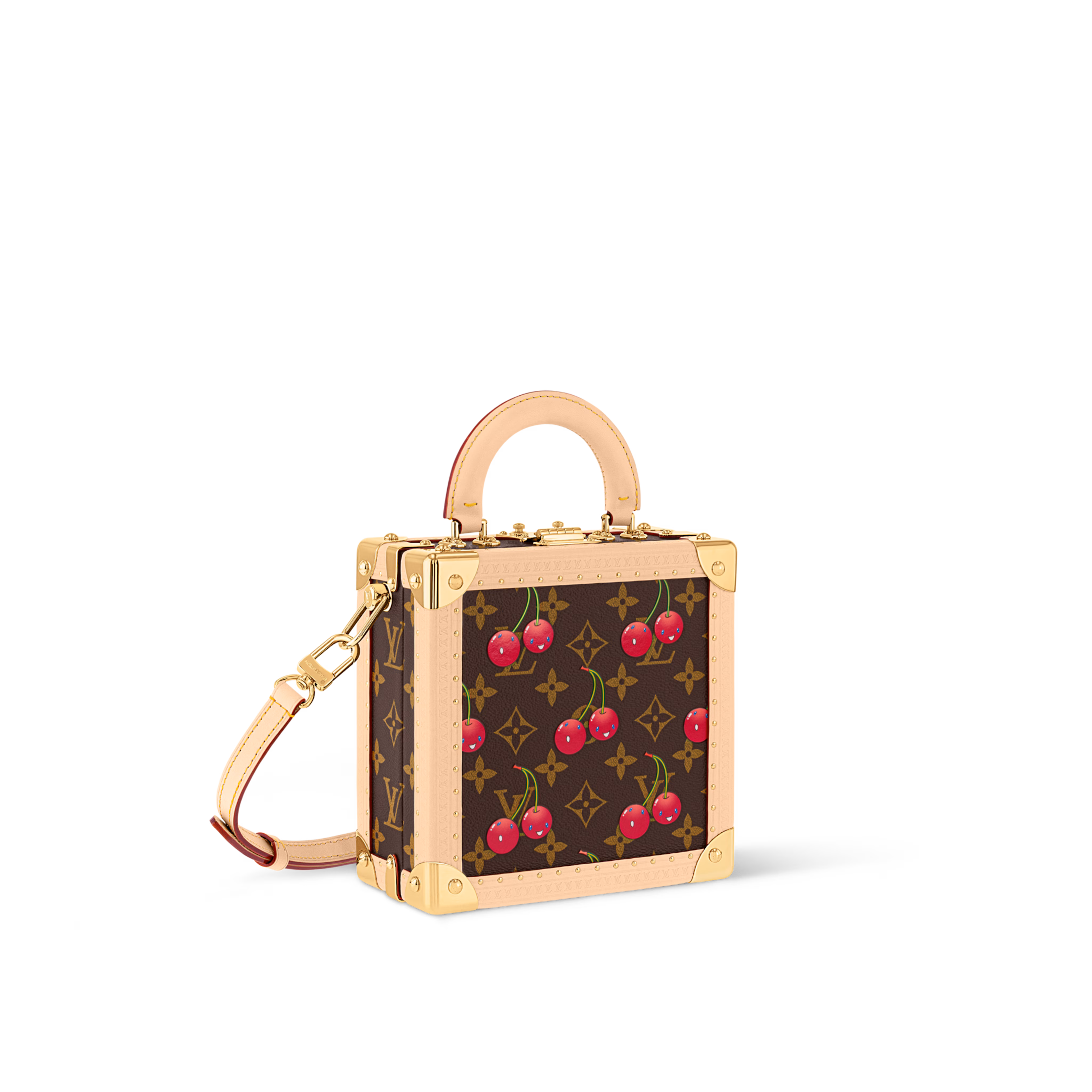 LV x TM Mini Square Trunk Cherry M14040