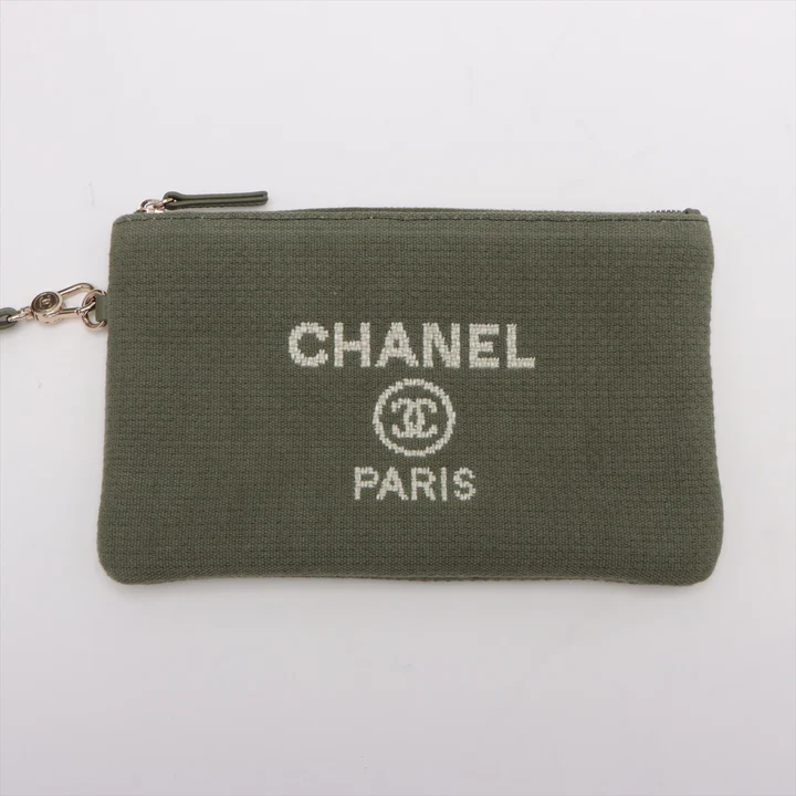 Chanel Khaki Deauville Shopping Tote
