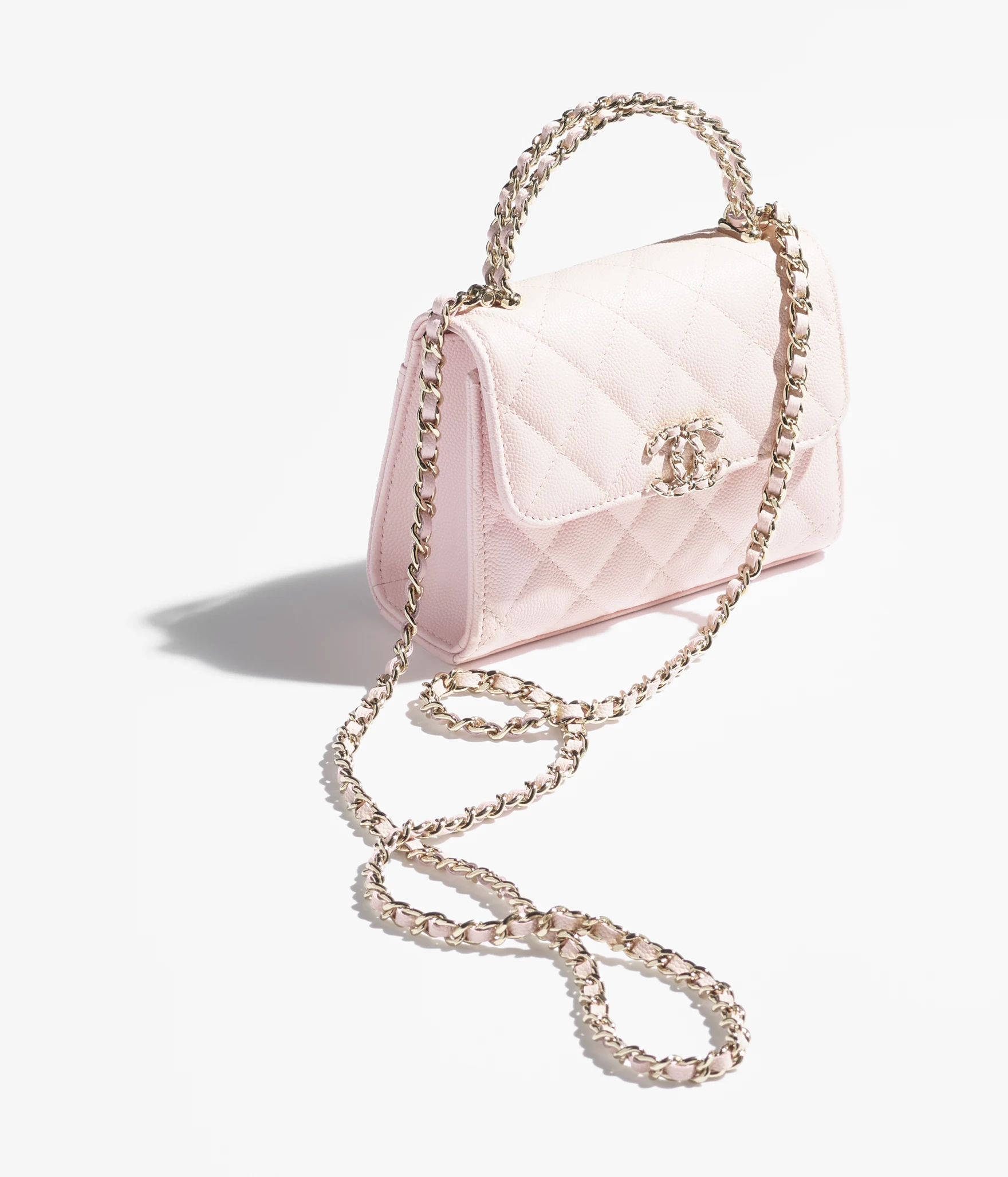 CHANEL Clutch With Chain-Light Pink