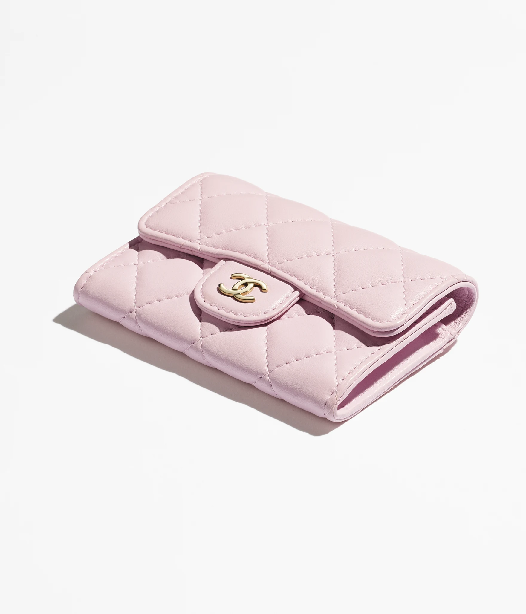 CHANEL Classic Card Holder-Light Pink