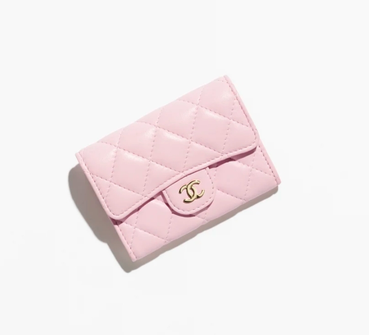 CHANEL Classic Card Holder-Light Pink