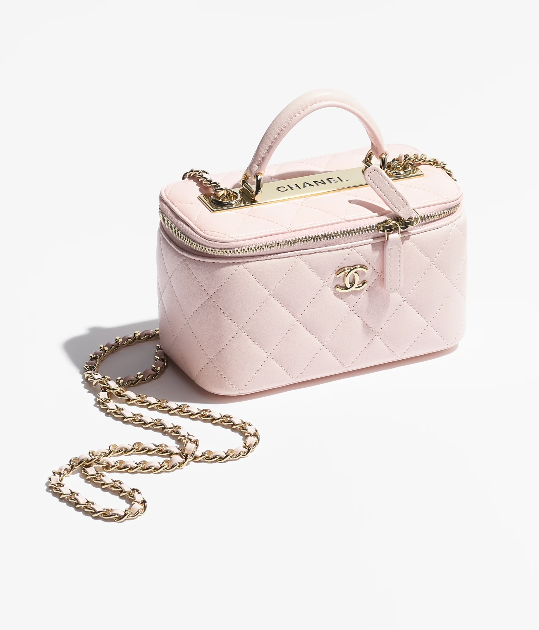 CHANEL Long Vanity with chain-Light Pink